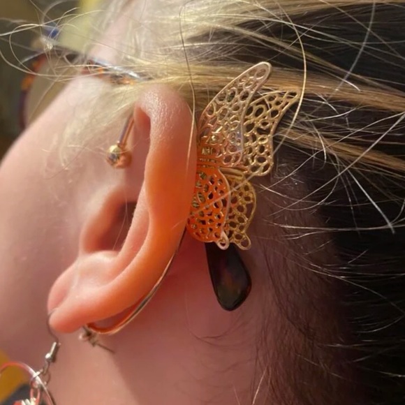 💥3for$28 New Gold Plated Hollowed Out Butterfly Ear Cuff | Boho Ear Climber - Picture 12 of 16